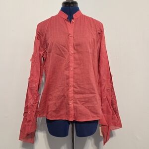 Vintage Deadstock Pink Cotton Fairy Blouse Size 10